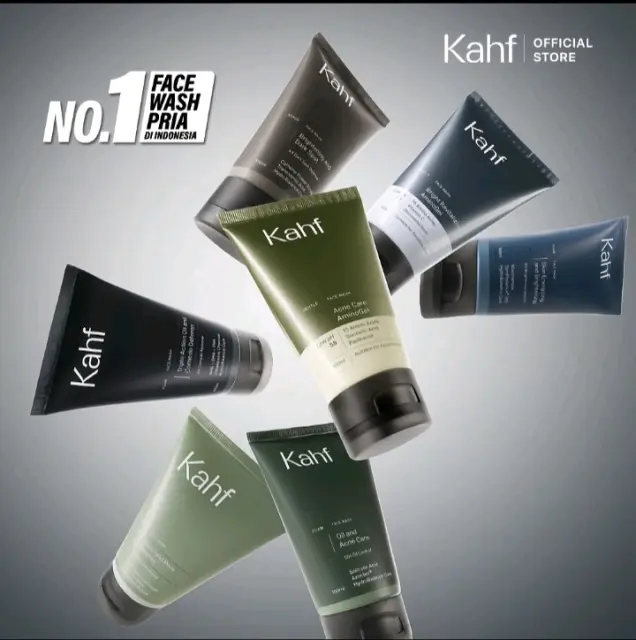 Kahf Facial Wash 100 Ml – Sabun Cuci Muka Face Wash Pria All Skin Type Gentle Cleanser Daily Use